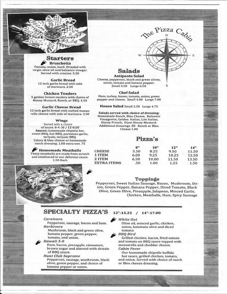 The Pizza Cabin Menu image 2